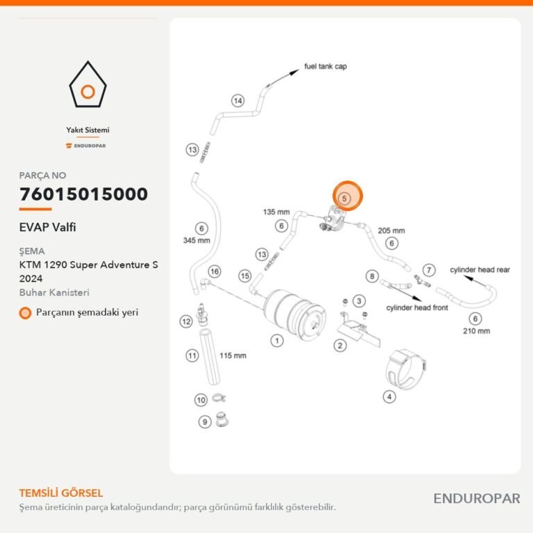 EVAP Valfi 76015015000 parça şeması