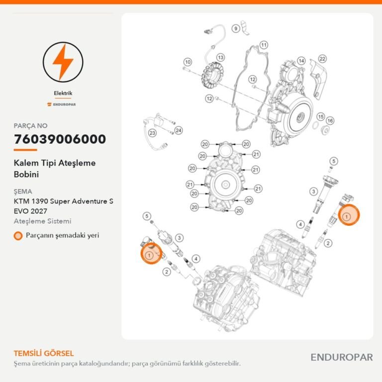 Kalem Tipi Ateşleme Bobini 76039006000 parça şeması