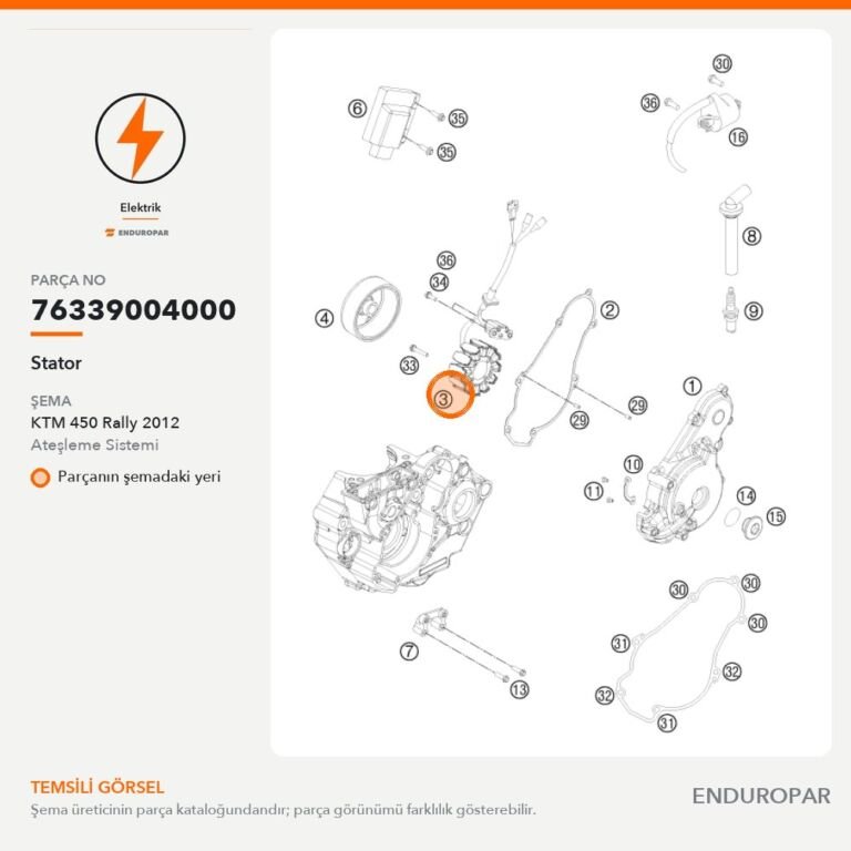 Stator 76339004000 parça şeması