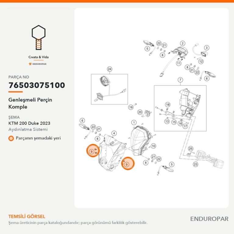 Genleşmeli Perçin Komple 76503075100 parça şeması