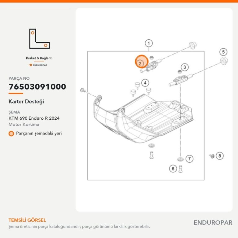 Karter Desteği 76503091000 parça şeması