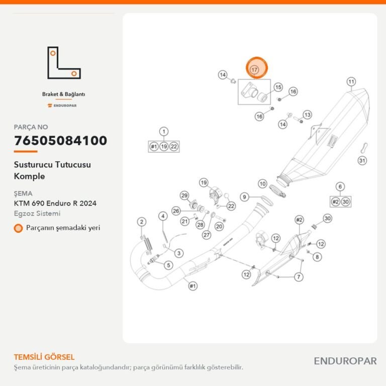 Susturucu Tutucusu Komple 76505084100 parça şeması