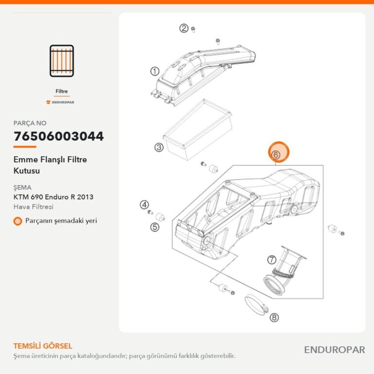 Emme Flanşlı Filtre Kutusu 76506003044 parça şeması