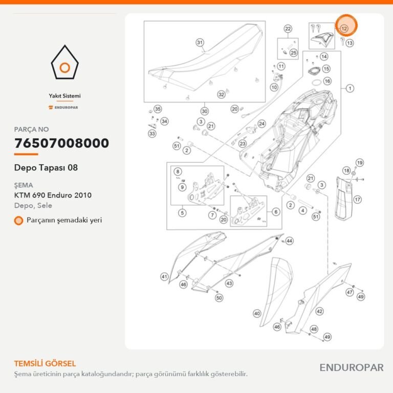 Depo Tapası 08 76507008000 parça şeması