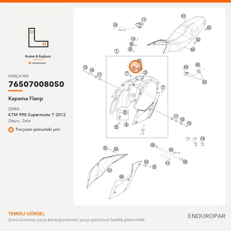 Kapama Flanş 76507008050 parça şeması