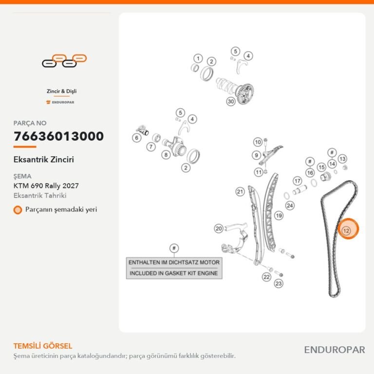 Eksantrik Zinciri 76636013000 parça şeması