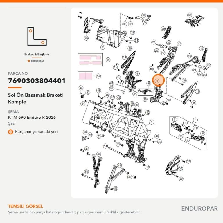 Sol Ön Basamak Braketi Komple 7690303804401 parça şeması