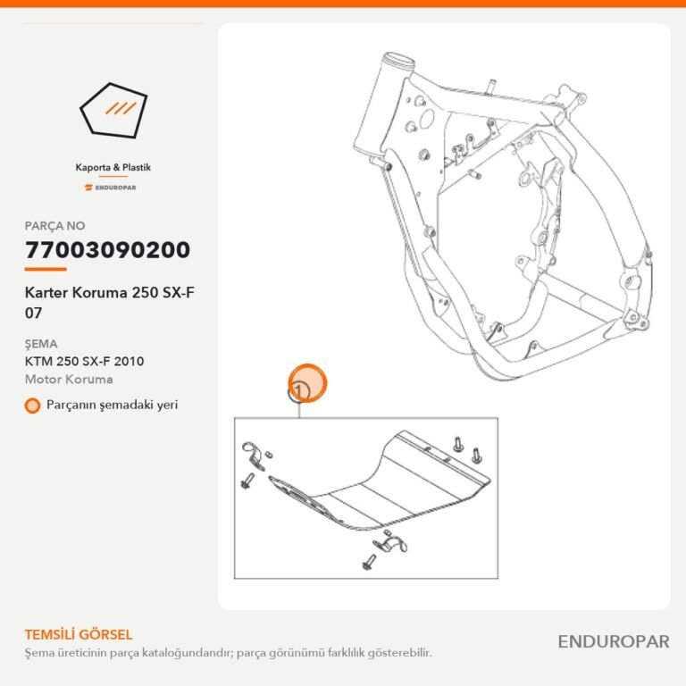 Karter Koruma 250 SX-F 07 77003090200 parça şeması