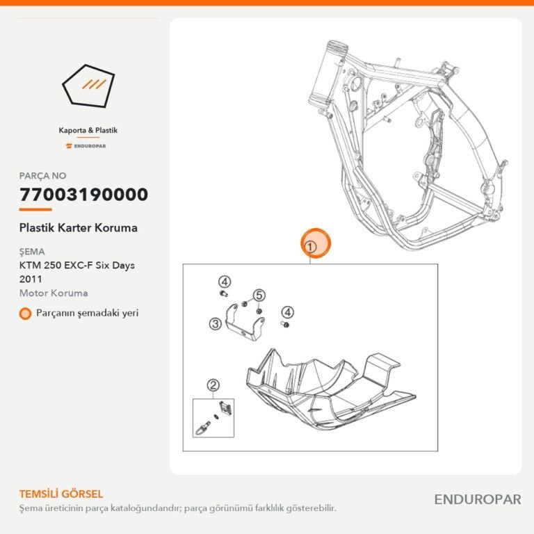 Plastik Karter Koruma 77003190000 parça şeması