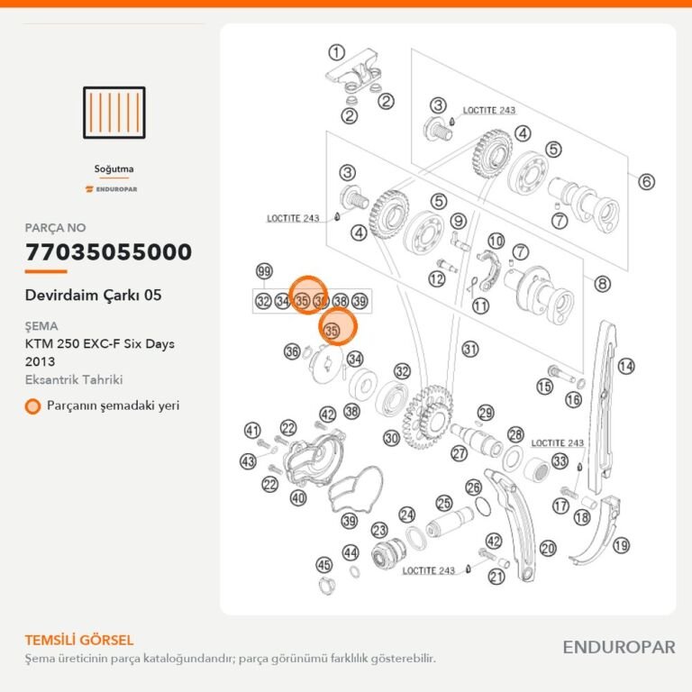 Devirdaim Çarkı 05 77035055000 parça şeması