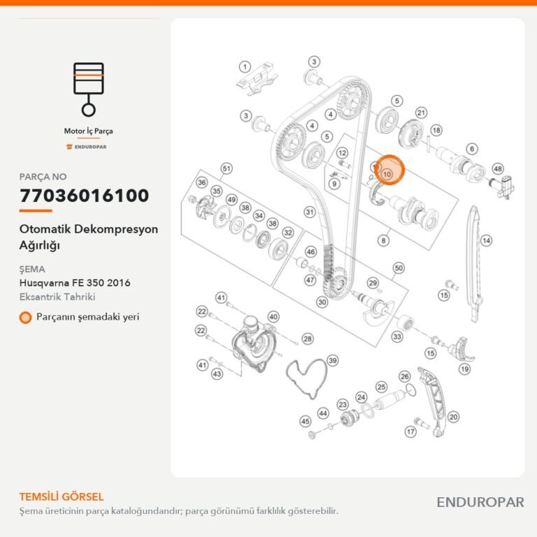 Otomatik Dekompresyon Ağırlığı 77036016100 parça şeması