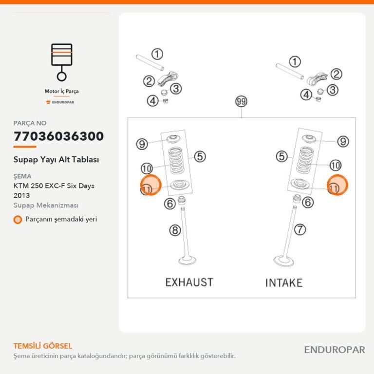 Supap Yayı Alt Tablası 77036036300 parça şeması