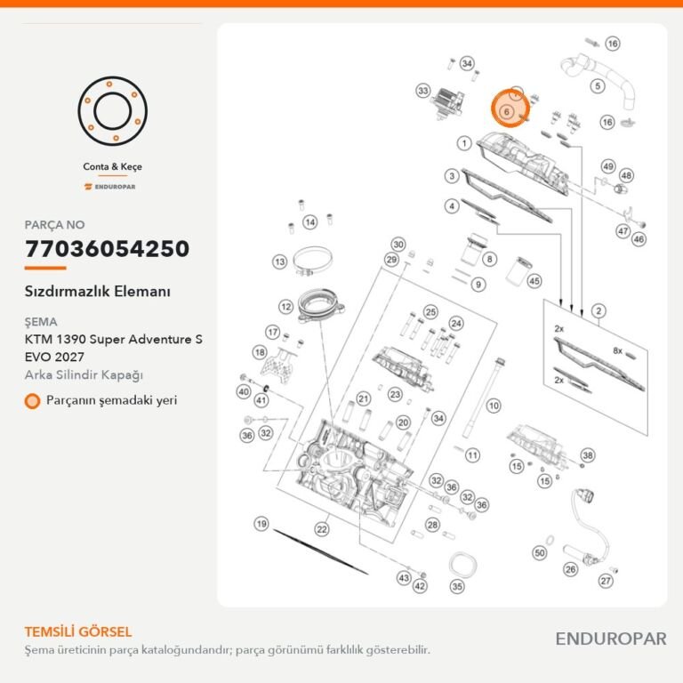 Sızdırmazlık Elemanı 77036054250 parça şeması