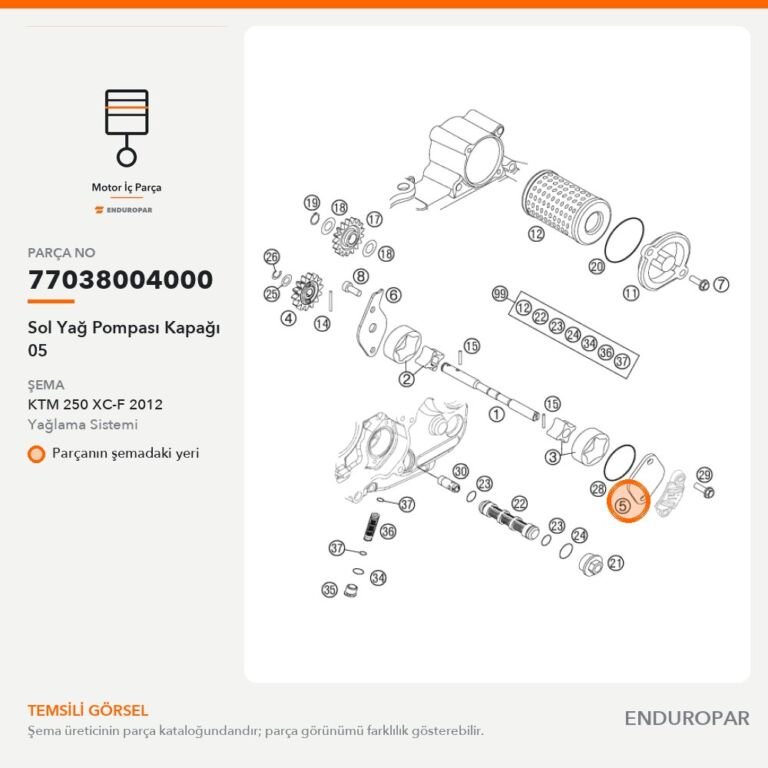 Sol Yağ Pompası Kapağı 05 77038004000 parça şeması