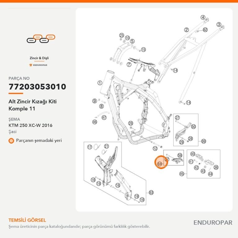 Alt Zincir Kızağı Kiti Komple 11 77203053010 parça şeması