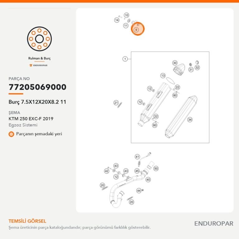 Burç 7.5X12X20X8.2 11 77205069000 parça şeması