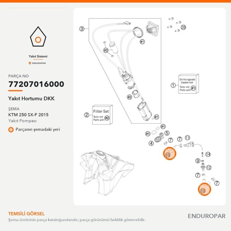 Yakıt Hortumu DKK 77207016000 parça şeması