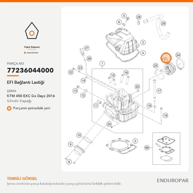 EFI Bağlantı Lastiği 77236044000 parça şeması