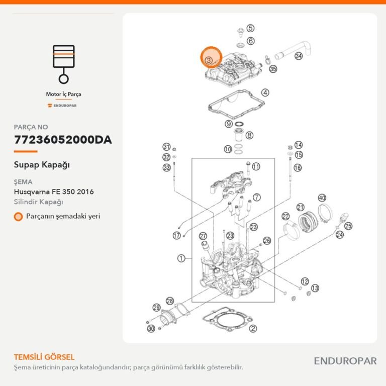 Supap Kapağı 77236052000DA parça şeması