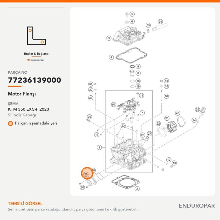 Motor Flanşı 77236139000 parça şeması