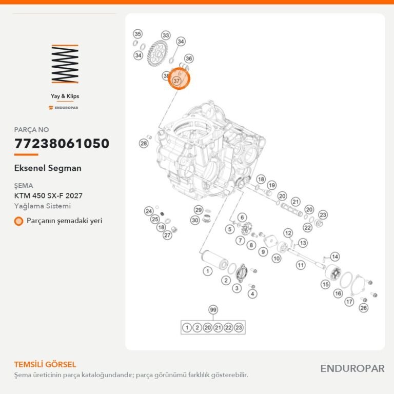 Eksenel Segman 77238061050 parça şeması