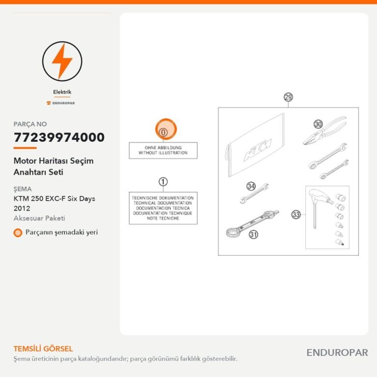 Motor Haritası Seçim Anahtarı Seti 77239974000 parça şeması