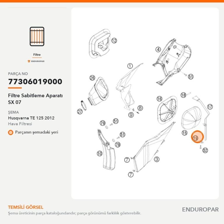 Filtre Sabitleme Aparatı SX 07 77306019000 parça şeması