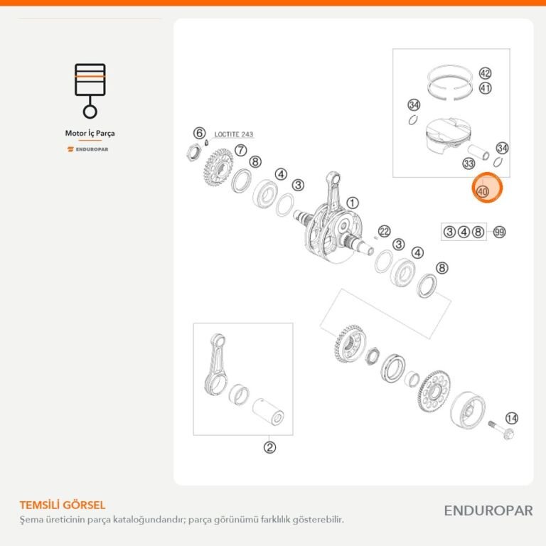 Piston Komple D=97MM 77330007200 II parça şeması