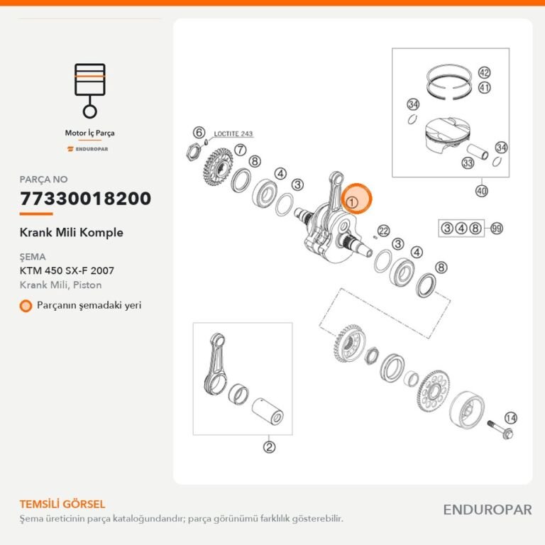 Krank Mili Komple 77330018200 parça şeması