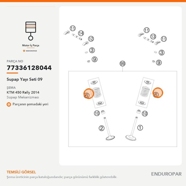 Supap Yayı Seti 09 77336128044 parça şeması