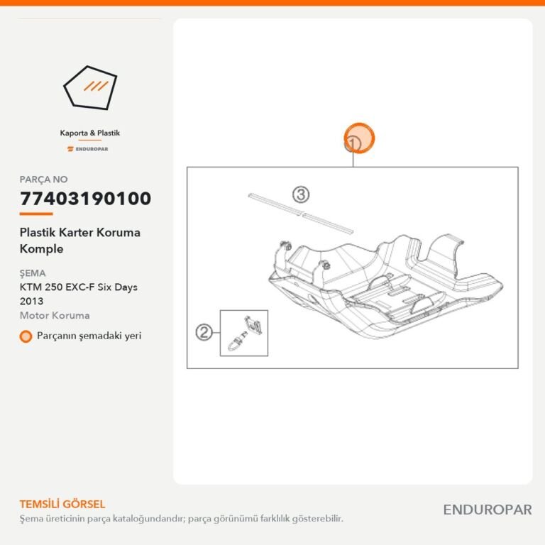 Plastik Karter Koruma Komple 77403190100 parça şeması