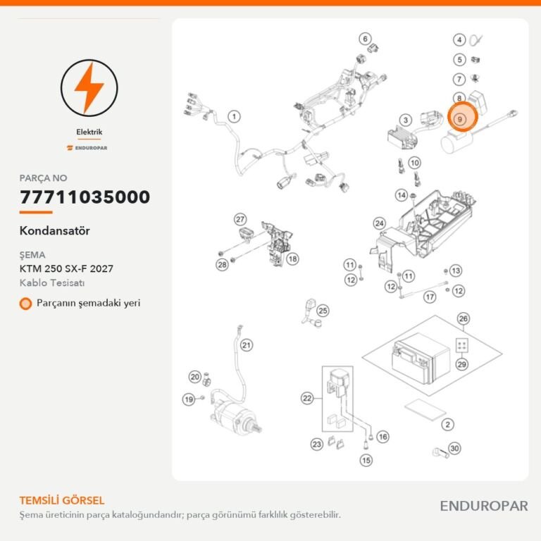 Kondansatör 77711035000 parça şeması