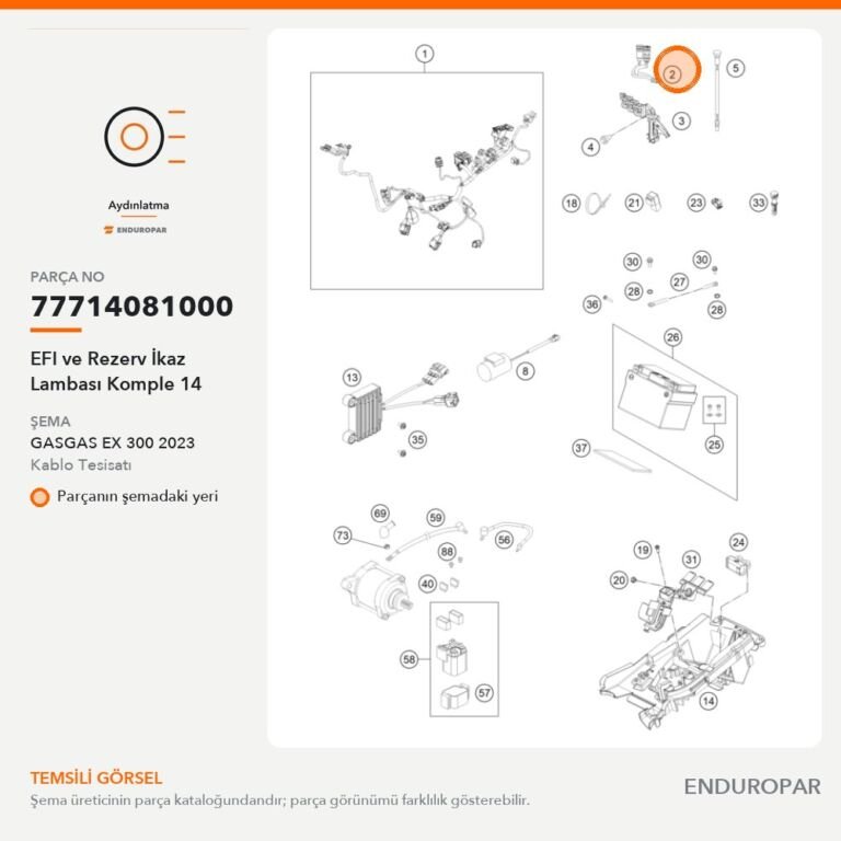 EFI ve Rezerv İkaz Lambası Komple 14 77714081000 parça şeması