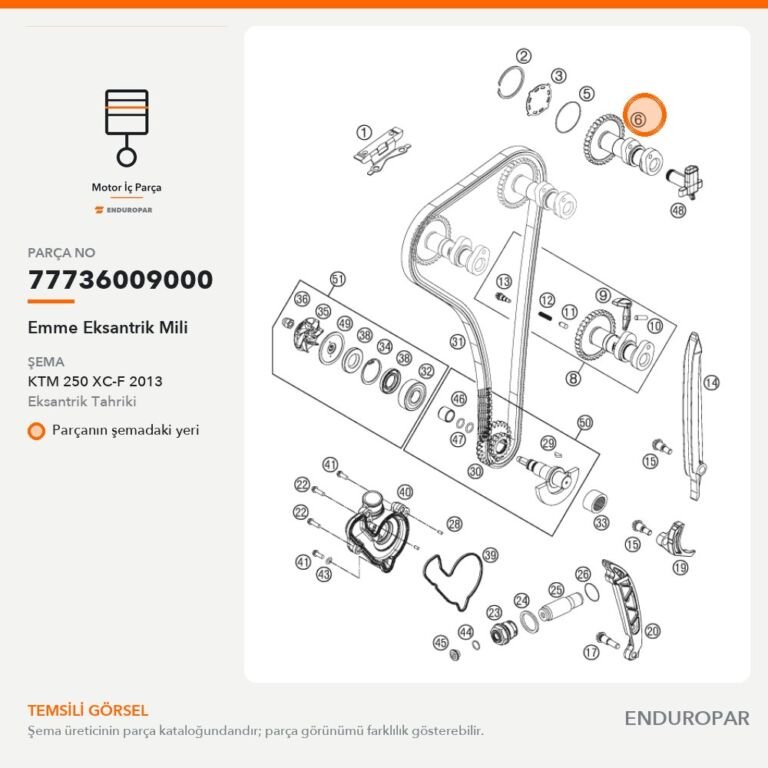 Emme Eksantrik Mili 77736009000 parça şeması