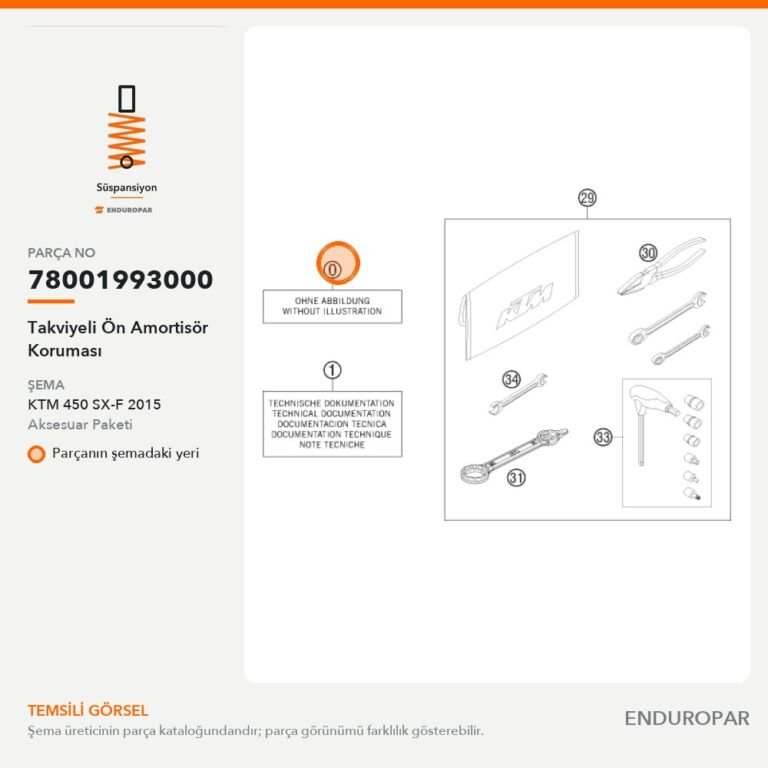 Takviyeli Ön Amortisör Koruması 78001993000 parça şeması