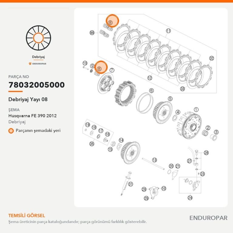 Debriyaj Yayı 08 78032005000 parça şeması