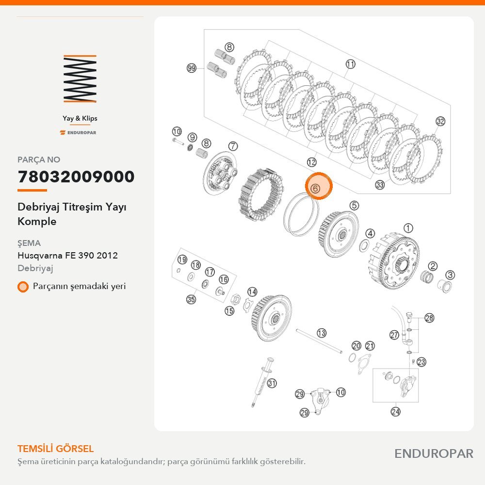 Clutch Vibration Spring Complete