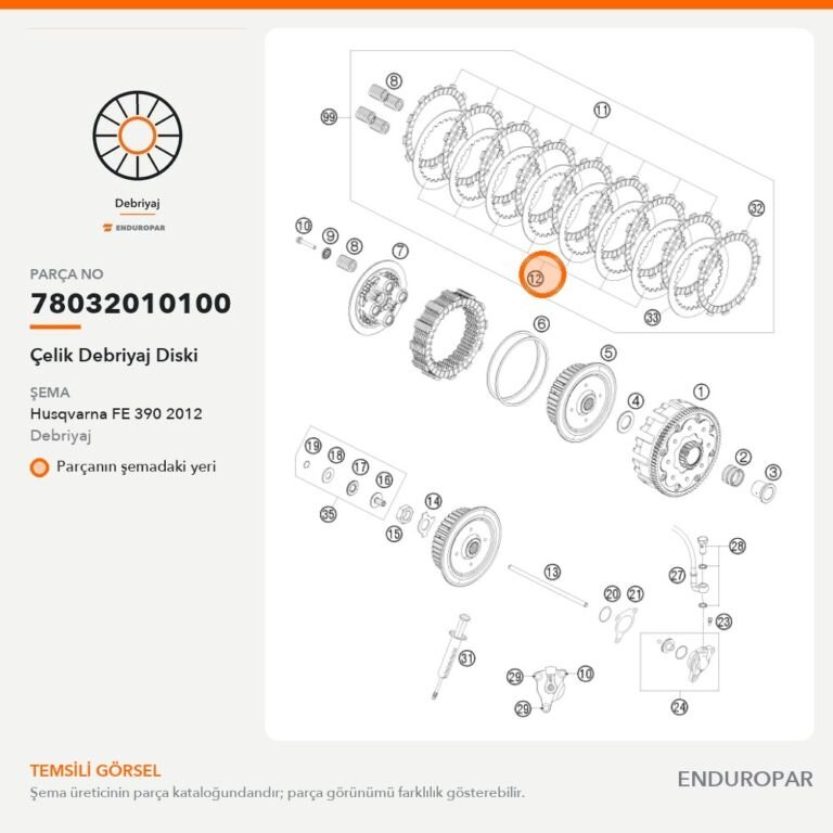 Çelik Debriyaj Diski 78032010100 parça şeması