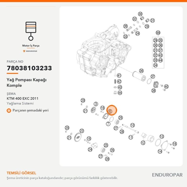 Yağ Pompası Kapağı Komple 78038103233 parça şeması