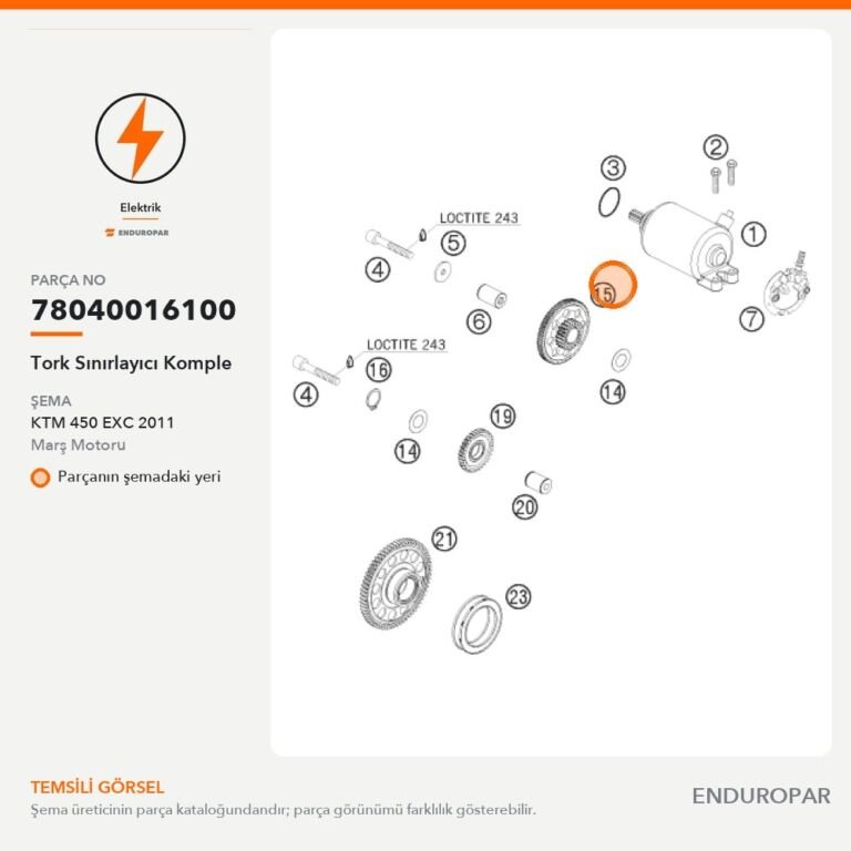 Tork Sınırlayıcı Komple 78040016100 parça şeması