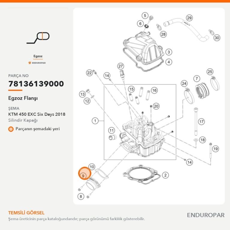 Egzoz Flanşı 78136139000 parça şeması