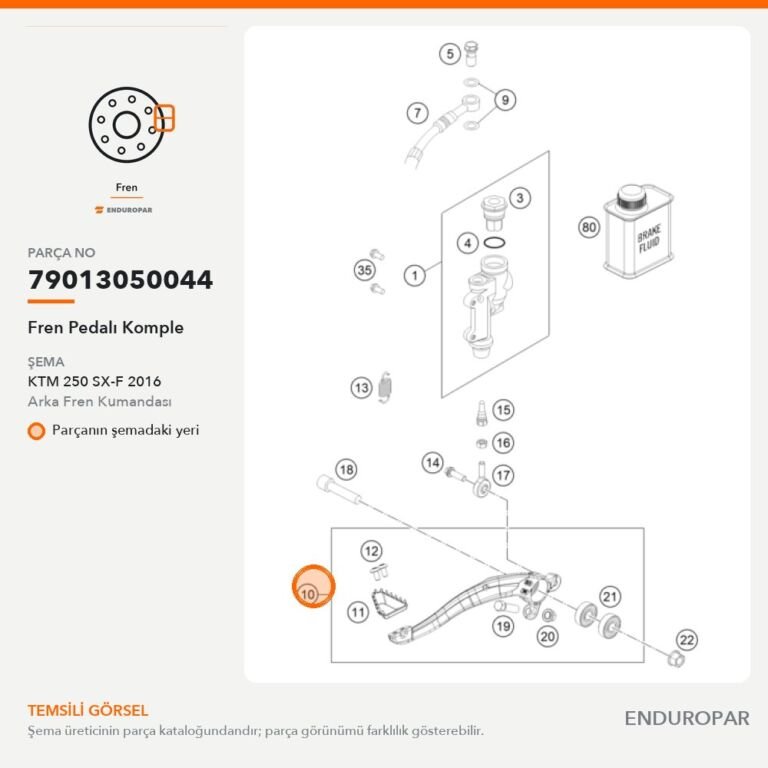 Fren Pedalı Komple 79013050044 parça şeması