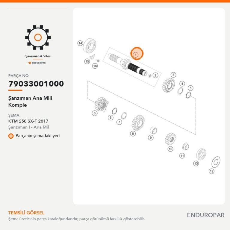 Şanzıman Ana Mili Komple 79033001000 parça şeması