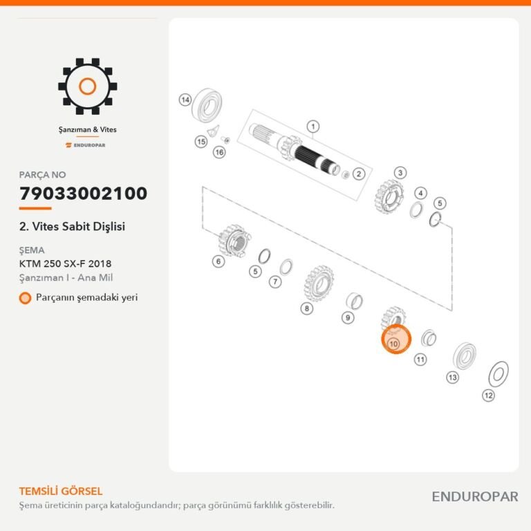 2. Vites Sabit Dişlisi 79033002100 parça şeması