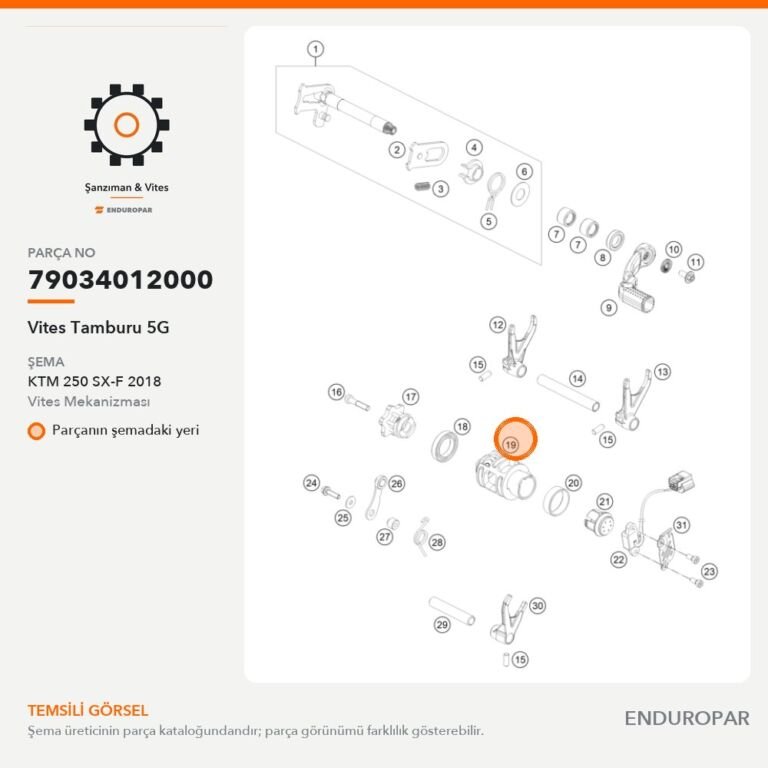 Vites Tamburu 5G 79034012000 parça şeması