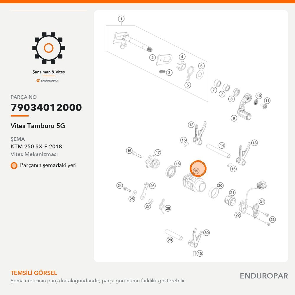 Vites Tamburu 5G 79034012000 parça şeması