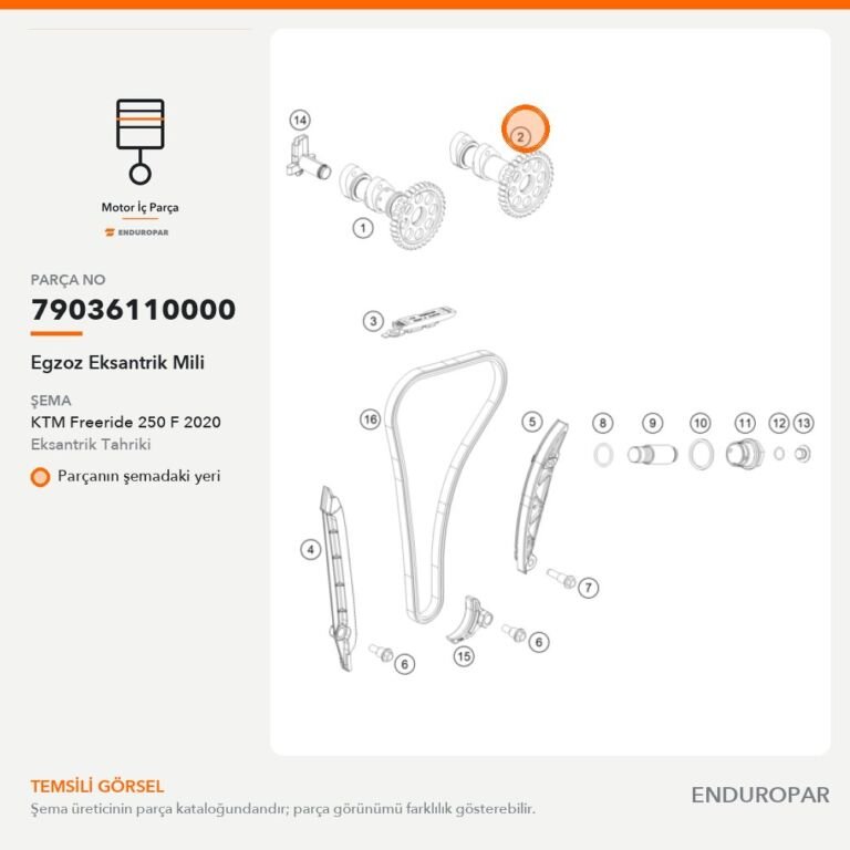 Egzoz Eksantrik Mili 79036110000 parça şeması