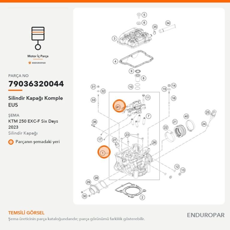 Silindir Kapağı Komple EU5 79036320044 parça şeması