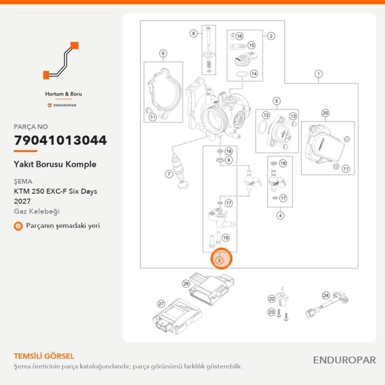 Yakıt Borusu Komple 79041013044 parça şeması