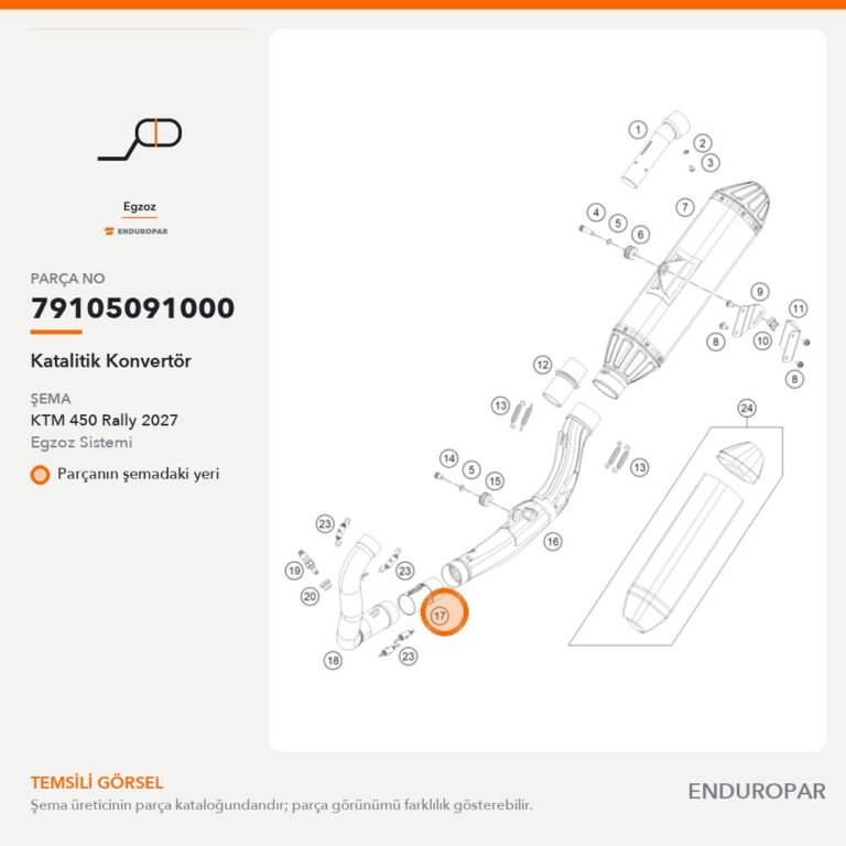Katalitik Konvertör 79105091000 parça şeması